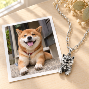 925 純銀立體柴犬造型肖像項鍊